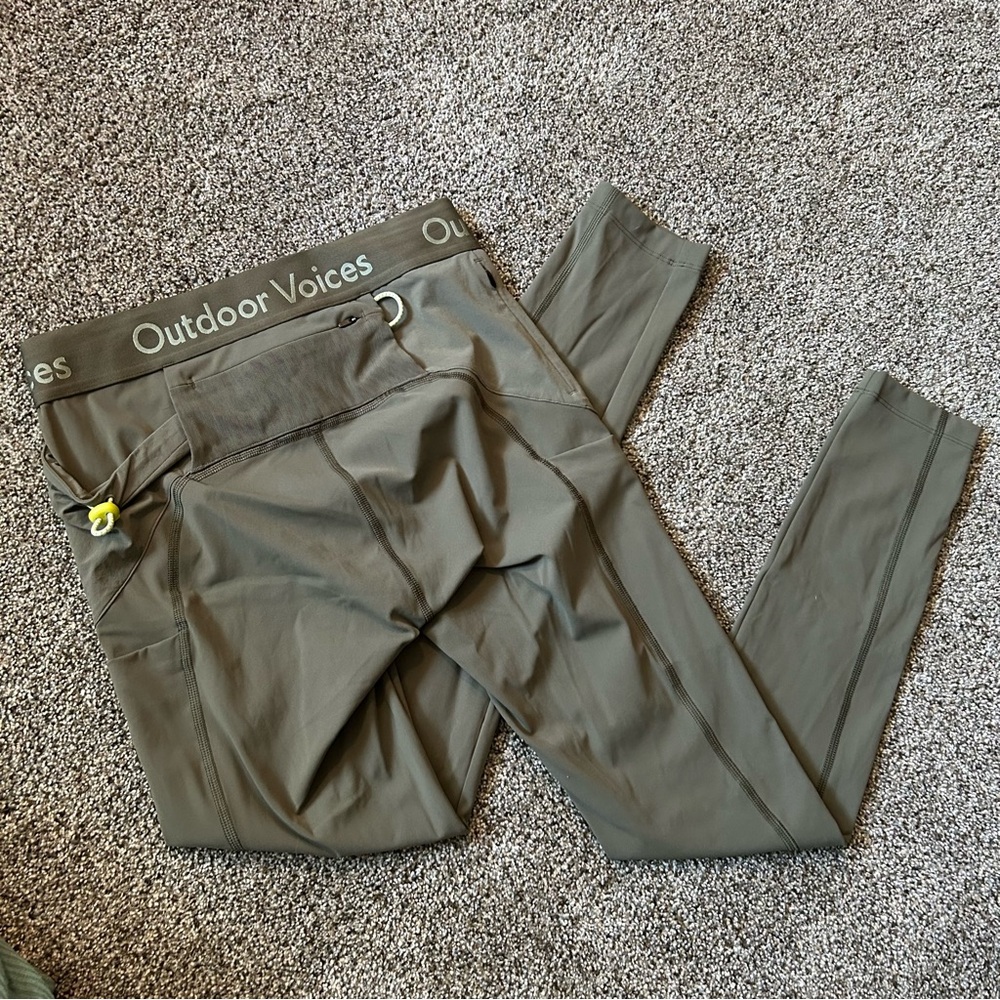Outdoor Voices Green High Rise 7/8 Leggings